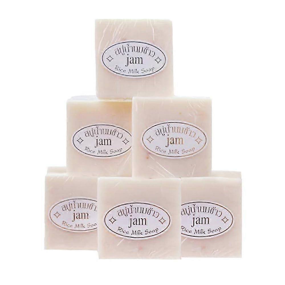 Rice Soap Set of 6 Handmade Cold Process Facial and Body Cleansing Bars 13.76 oz