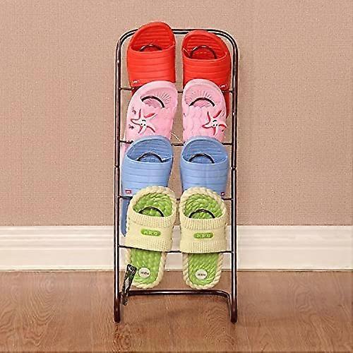 MultiLayer Wrought Iron Shoe Rack for Entryway and Living Room SpaceSaving Storage Organizer