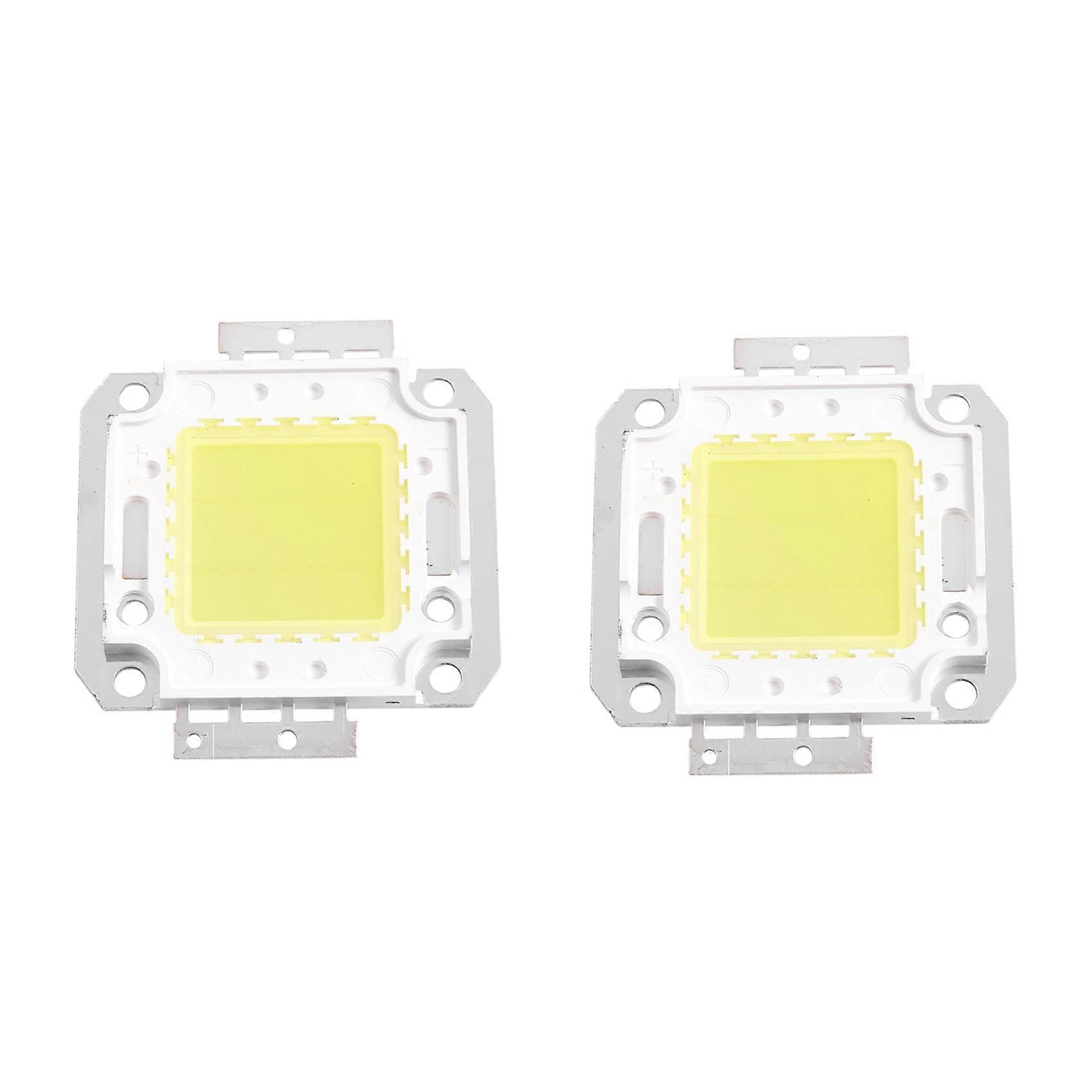 2X Square Shape White DC Light Lamp COB SMD LED Module Chip 30-36V 20W