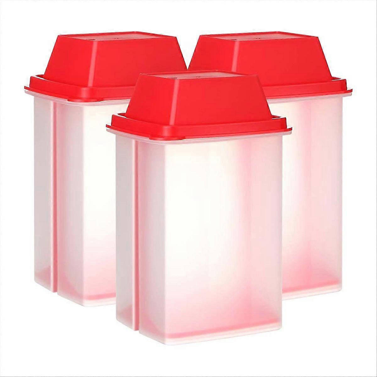 3 pcs Jalapeno Pickle Containers with Strainers Kitchen Tools red