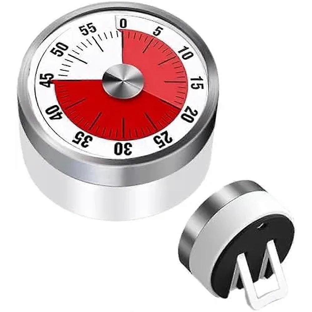 Kitchen Timer 304 Stainless Steel Magnetic Mechanical Cooking Timer Loud 85dB Alarm Battery