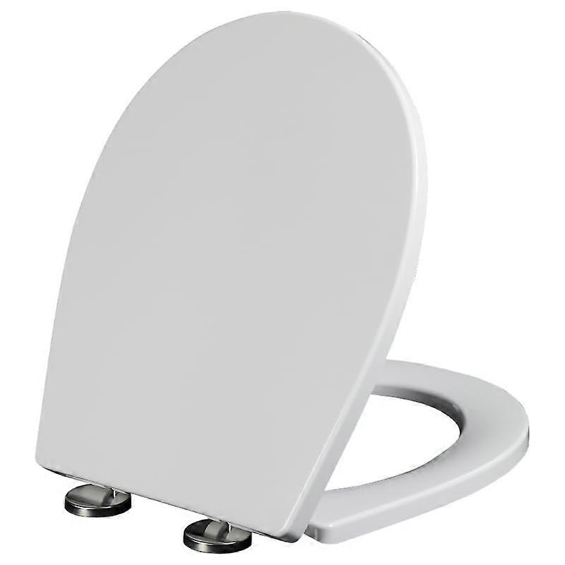Round Soft Close Toilet Seat White PP with Quick Release Adjustable Hinges AntiSlip Fit