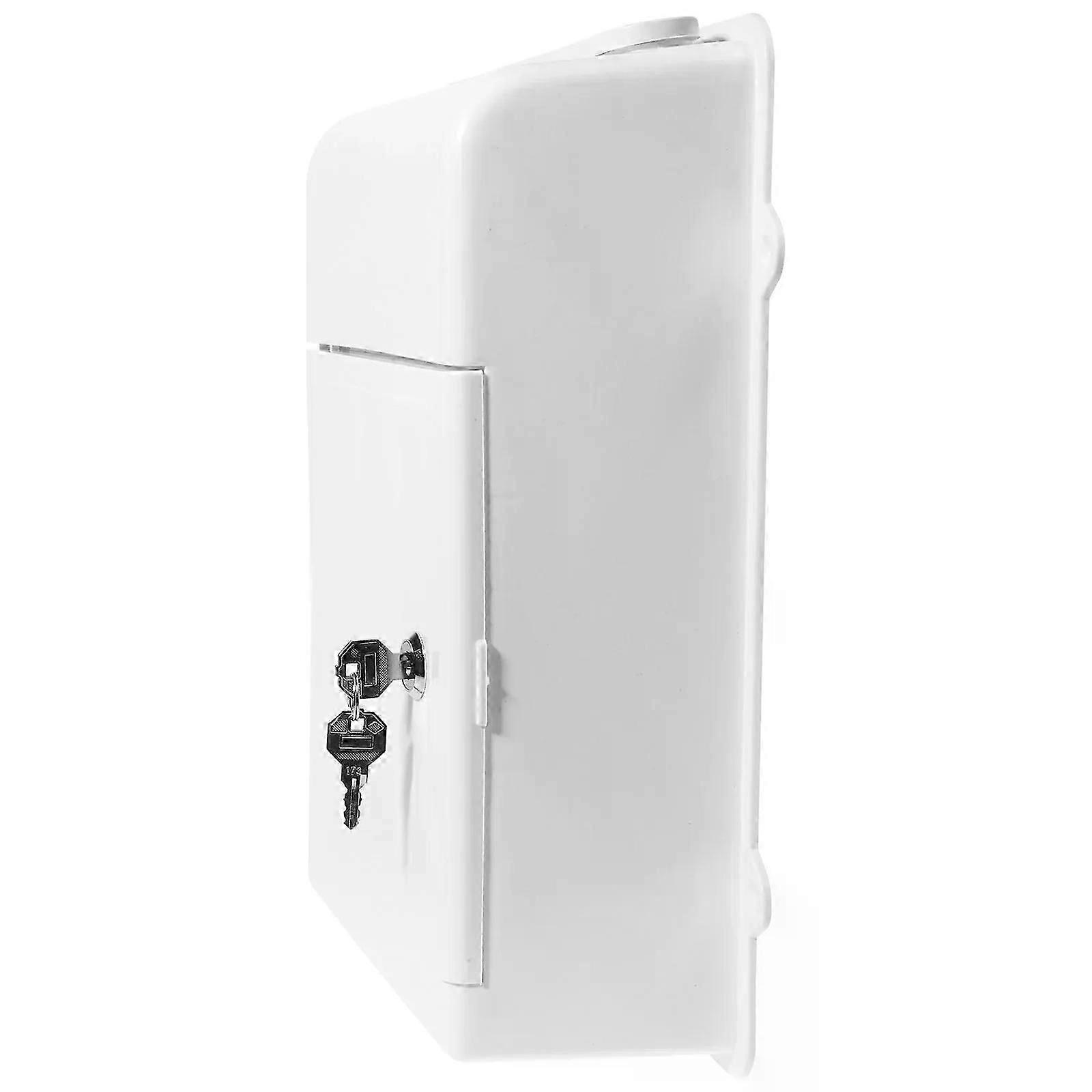 Wall Hanging Mail Mailbox with Lock Letter Post Container White for Outdoor Postbox Office