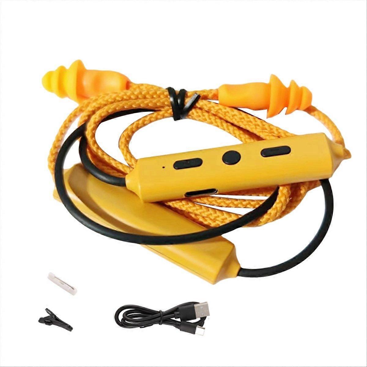 Earphone Bluetooth Ear Plugs for Work, Noise Suppression, orange