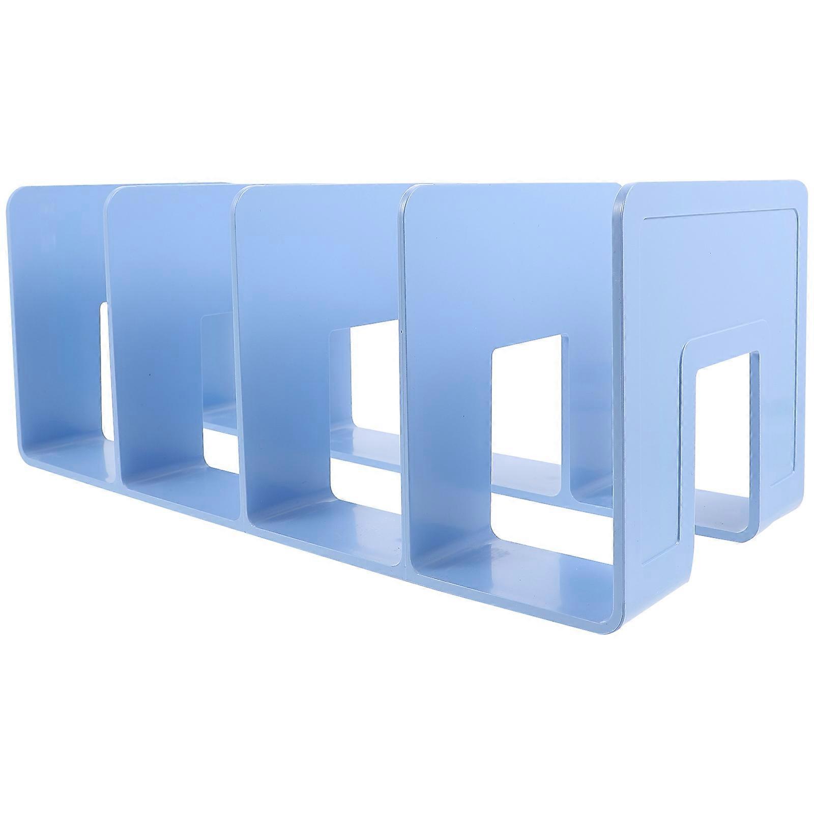 Blue Acrylic Book Holder for Document Storage 3Pcs Convenient Book Ends