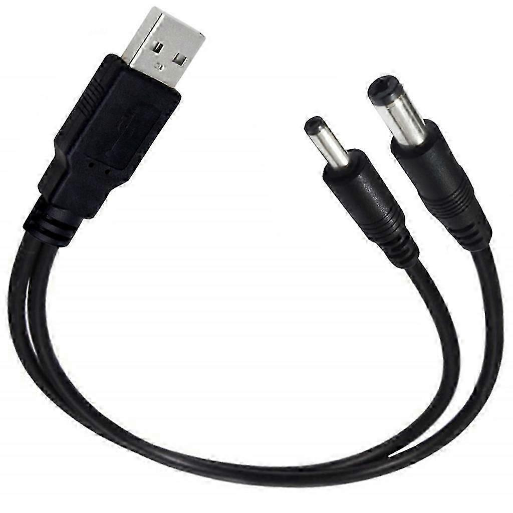 2 in 1 USB to DC Power Cord Universal 5.5x2.1mm 3.5x1.35mm Connector