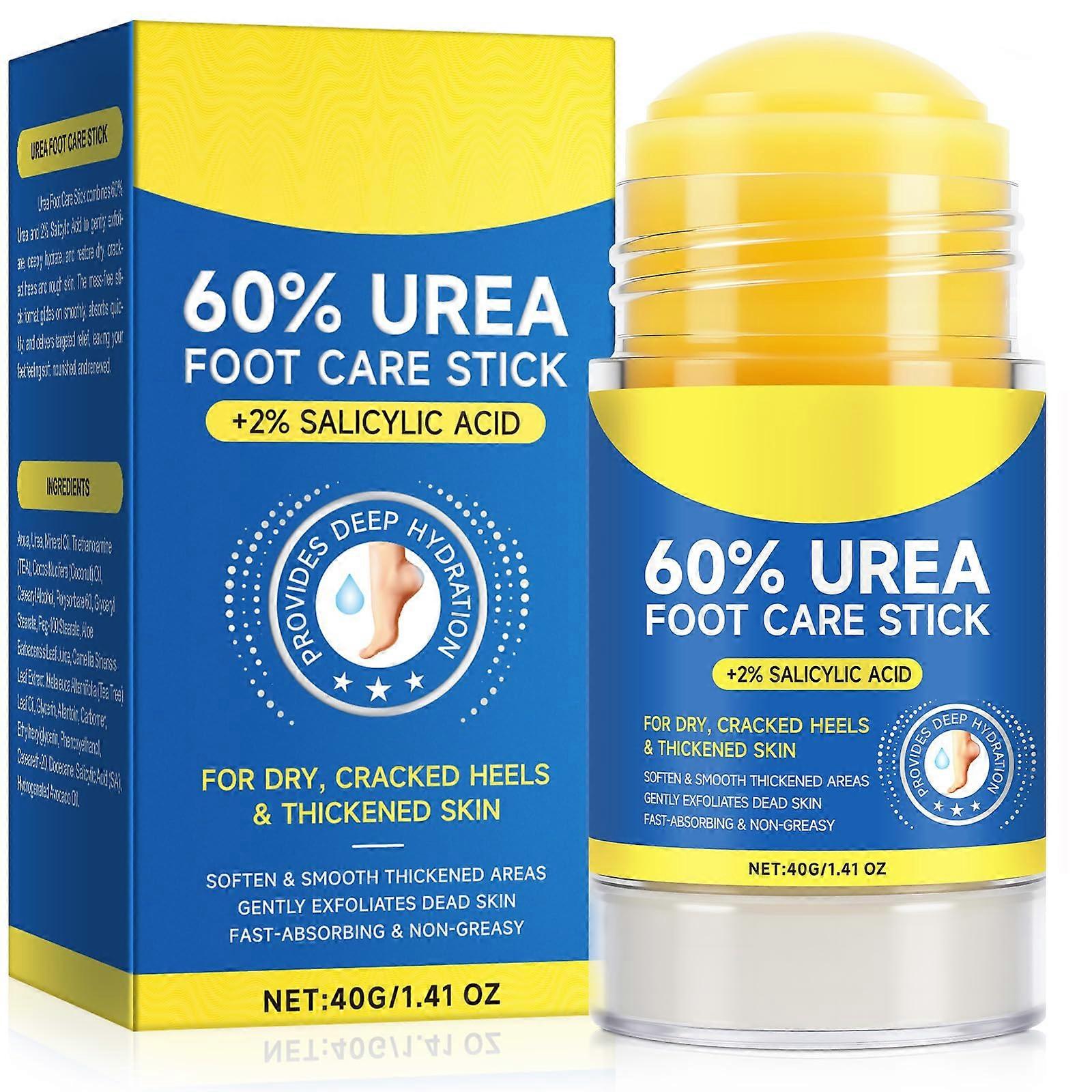 Cracked Heel Stick with 60% Urea and 2% Salicylic Acid for Fast Callus Removal and Deep Hydration 1.41oz