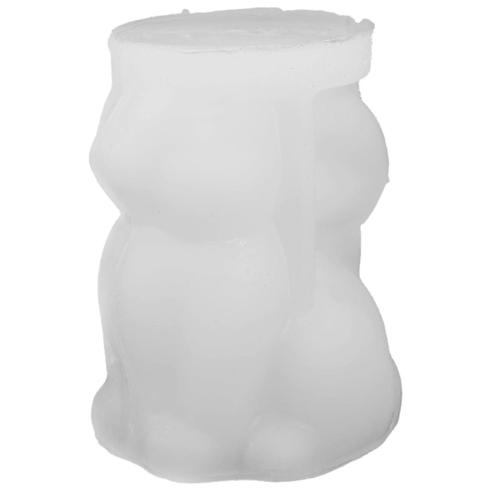 Bunny Silicone Candle Mold for DIY Soap Making 3Pcs White