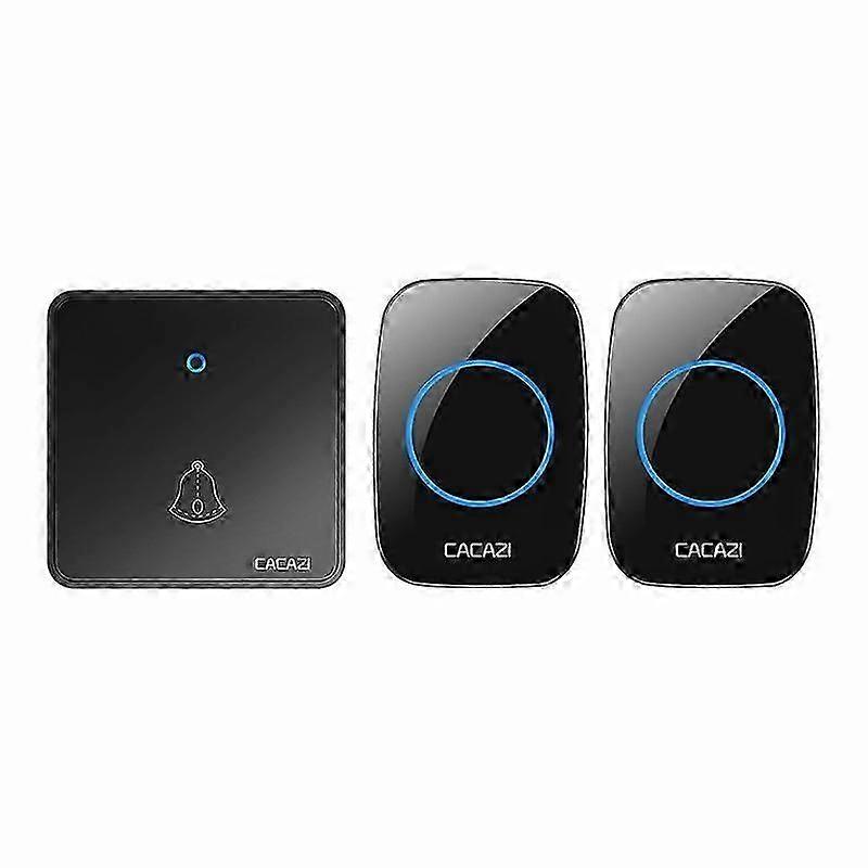 Large Button Wireless Digital Remote Control Doorbell, 86 Type Home Doorbell with One-To-Two Pager Function-JJ