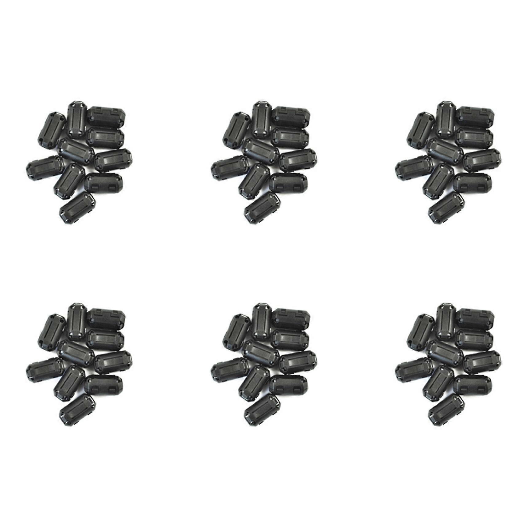 60 Pcs Movable 7mm Inner Diameter Black Ferrite Core Ring Cable Clip