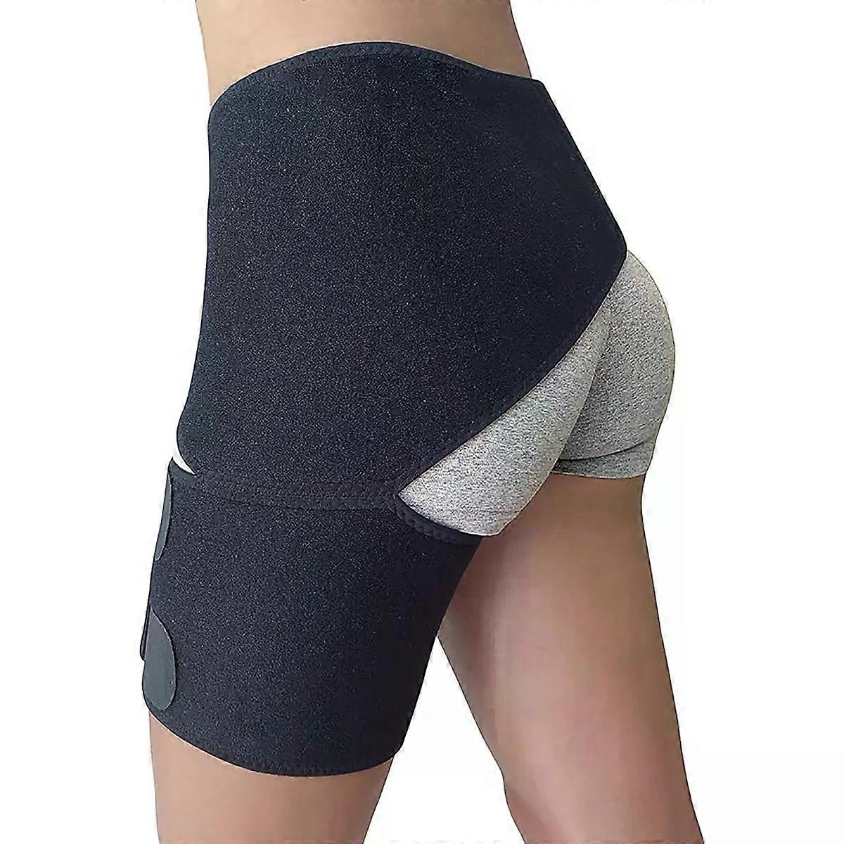 Hip Brace Thigh Compression Sleeve Compression Support Wrap, Pulled Thigh,, Groin Injury, Hip Brace for Sciatica Nerve
