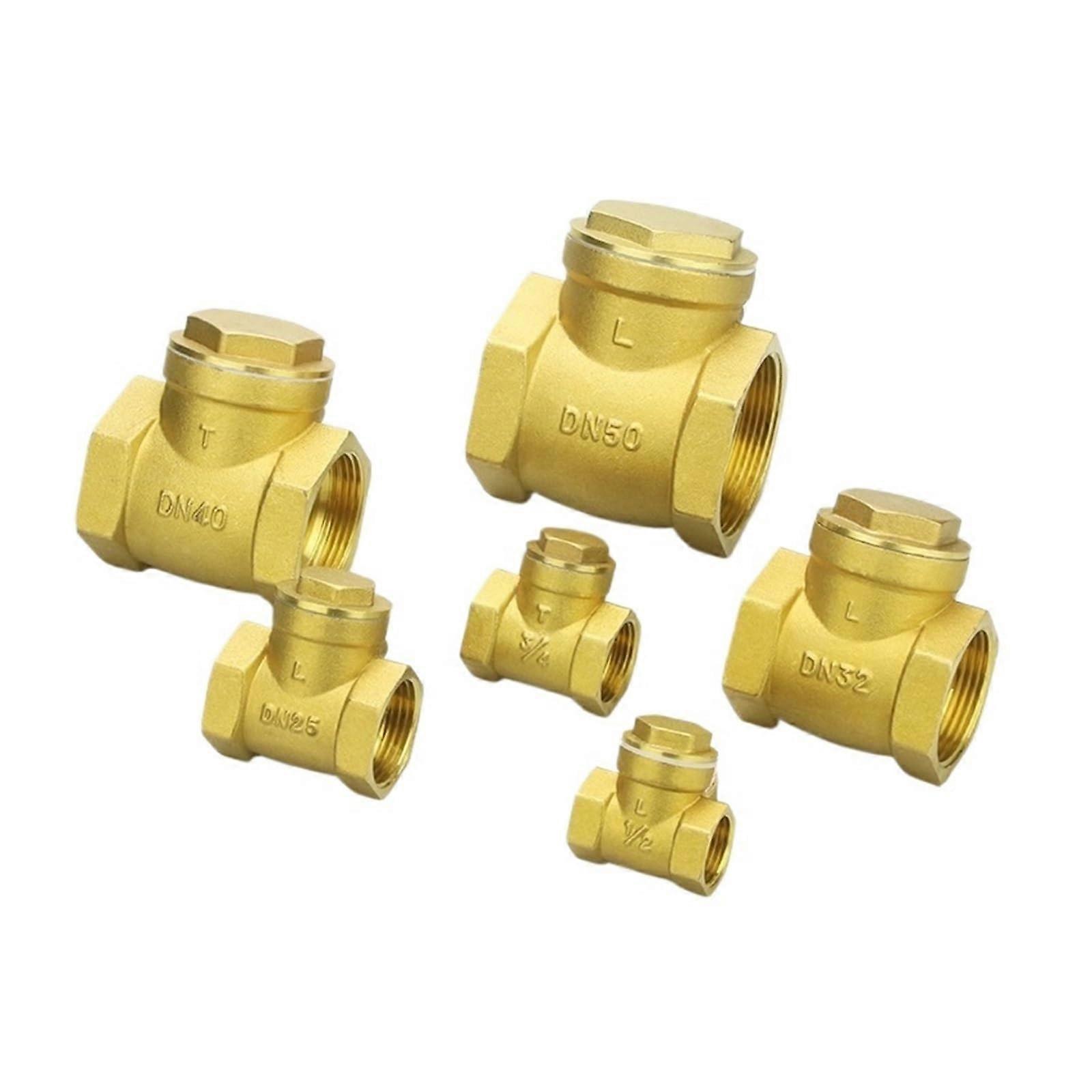 1/2' 3/4' 1' 2' Horizontal Brass Check Valve Female Thread Non LeakProof Quick Control
