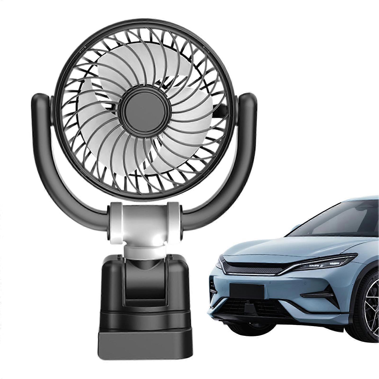 Car USB Fan with 360° Rotation, Quiet Dashboard Cooling for Truck SUV RV, USB Powered