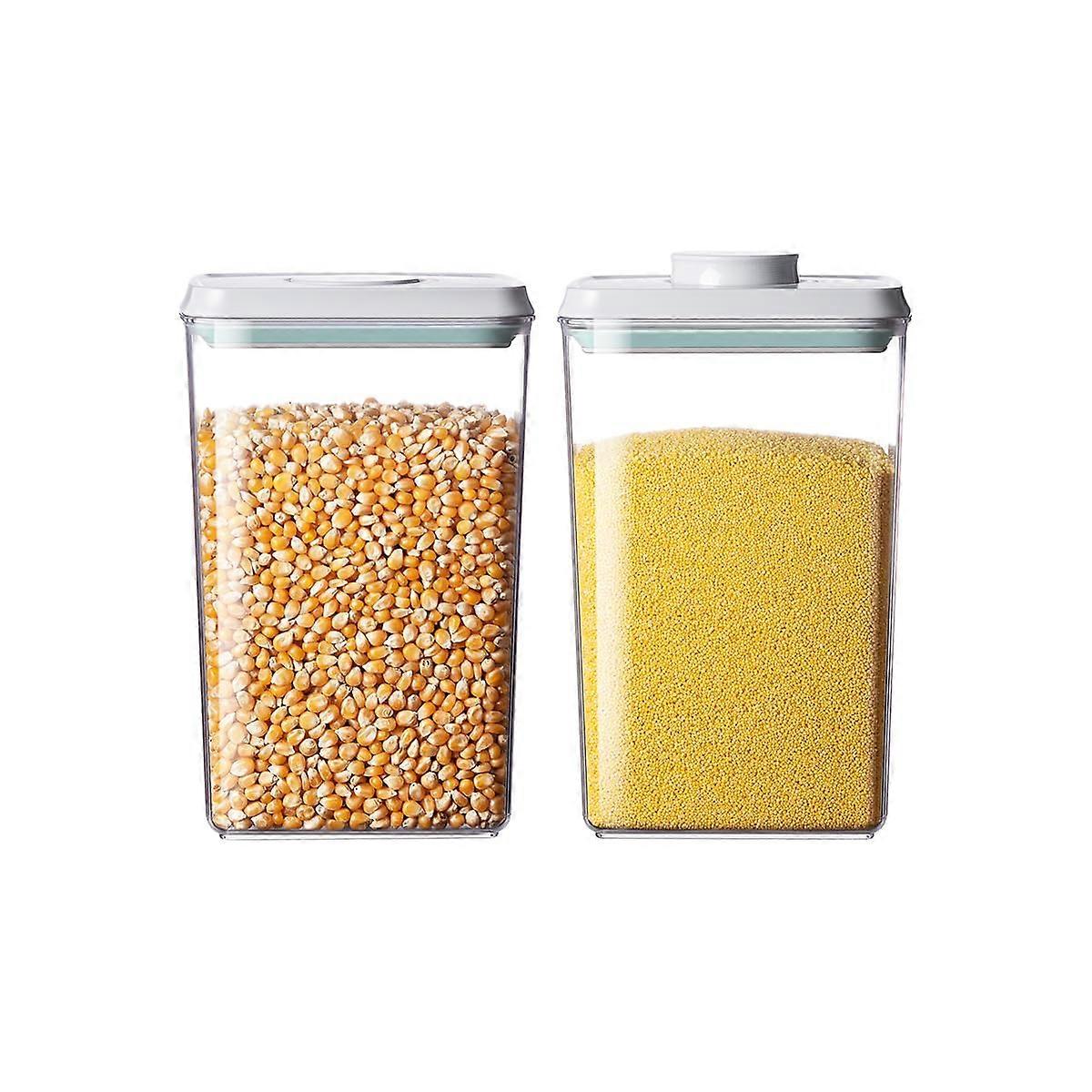 Food Storage Containers 2.9Qt 2Pcs Airtight Silicone Seal BPA Stackable Pantry Flour Sugar Set