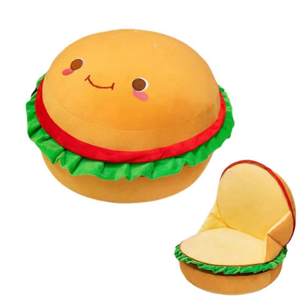Realistic 3D Burger Plush Pillow Hamburger Sofa Cushion for Home Decor and Back Support