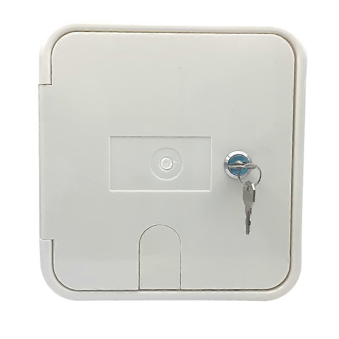 RV Cable Hatch Lock with Keys, White RV Electrical Access Panel Door for Secure Utility Access