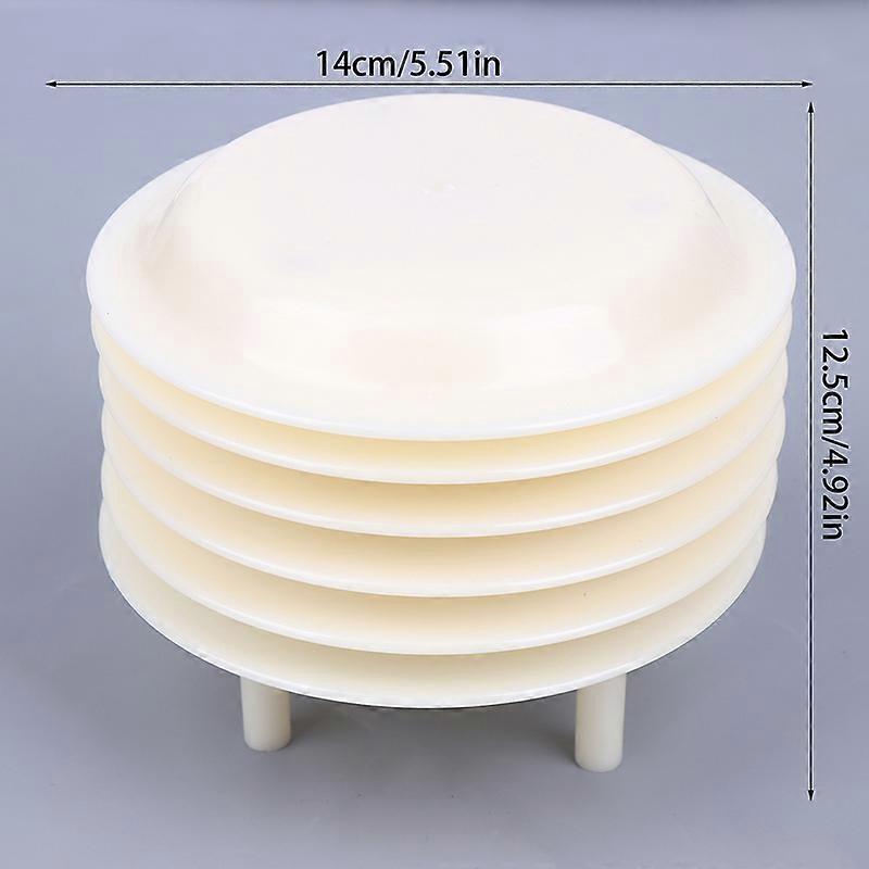 ABS Solar Radiation Shield Weather Station Projector 4-6 Floors Temperature And Humidity Sensor Housing