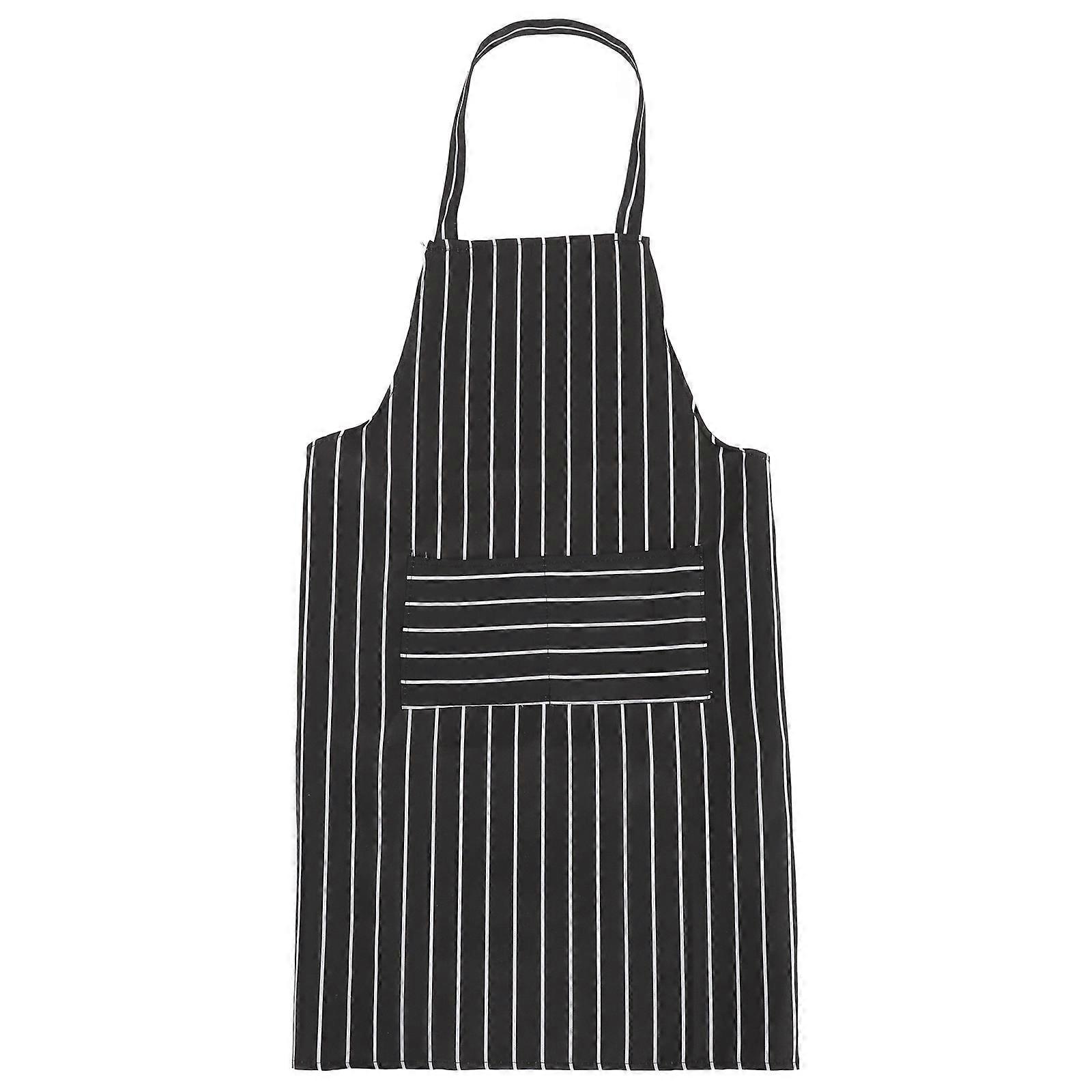 Waterproof Apron Kitchen Apron for Baking with Pockets Cotton Material Black