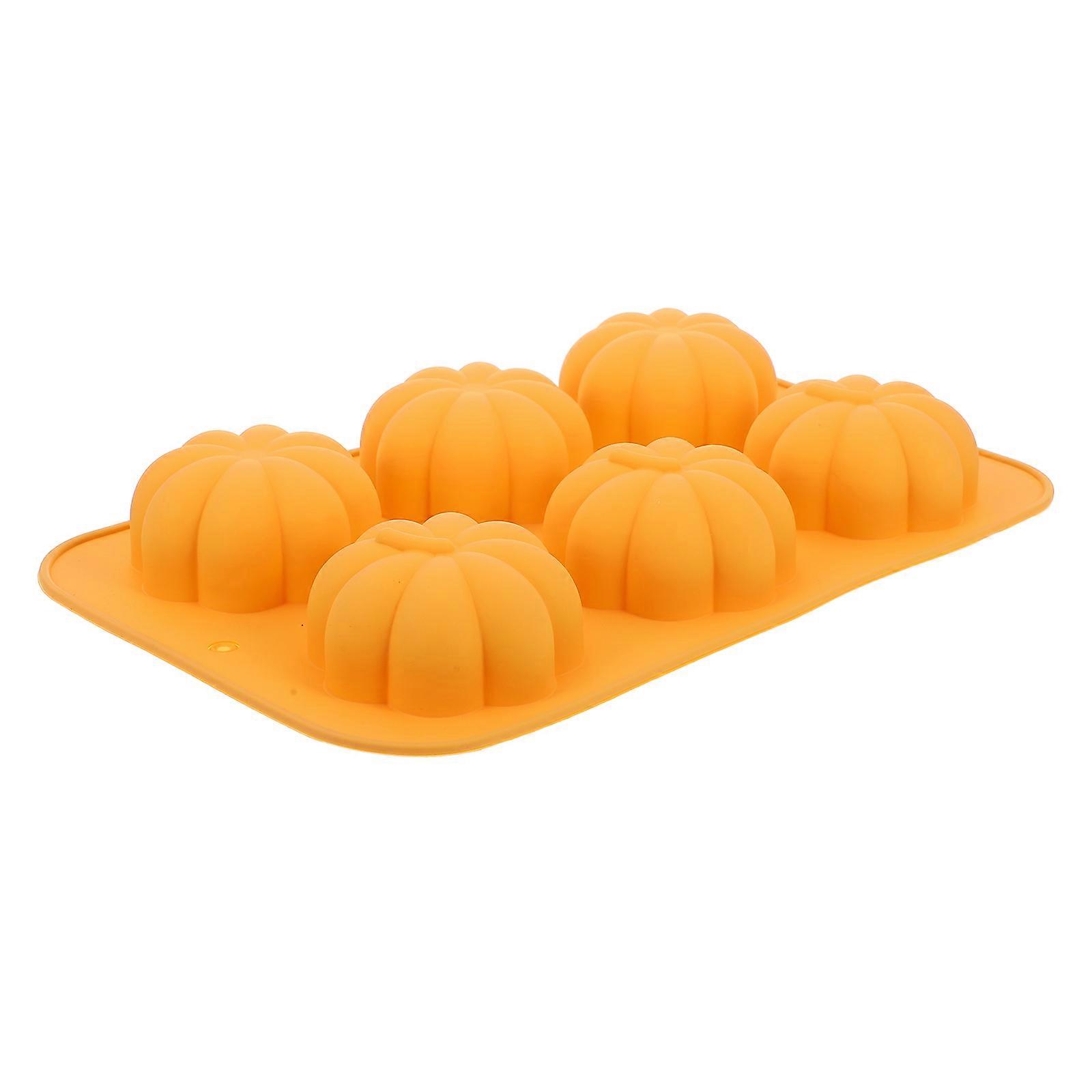 Pumpkin Chocolate Mold for Baking Use 6-Cave Reusable Kitchen Mold