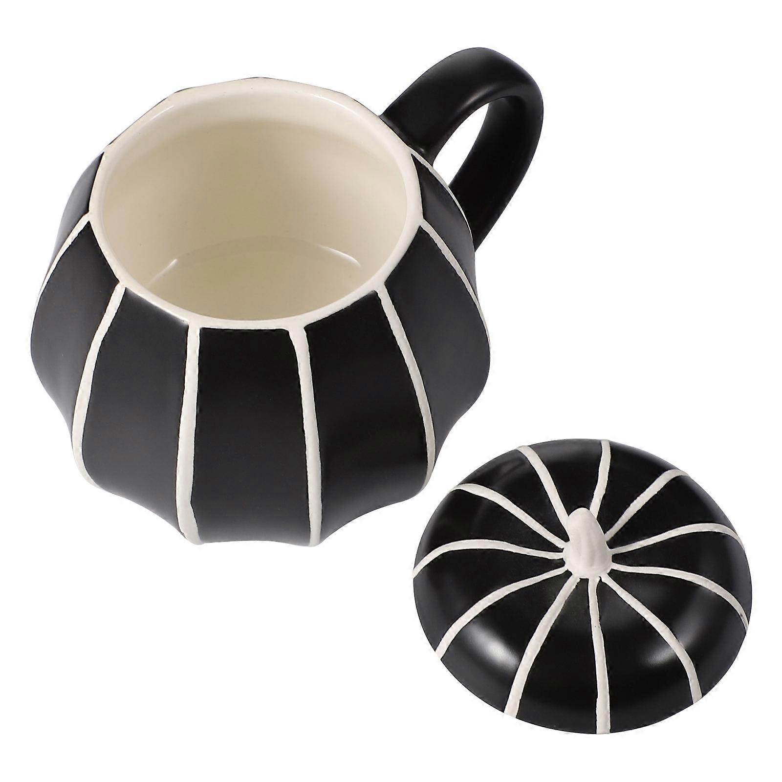 Creative Pumpkin Shape Drinking Mug For Everyday Use With Black Color And Ergonomic Handle 1Pack