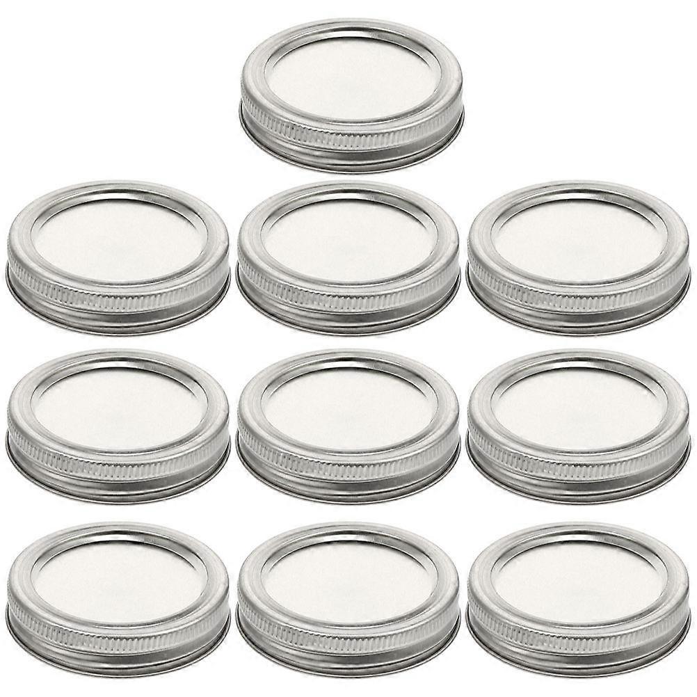 Sturdy Jar Lids for Sealing 10Pcs Silver Reusable Canning Covers