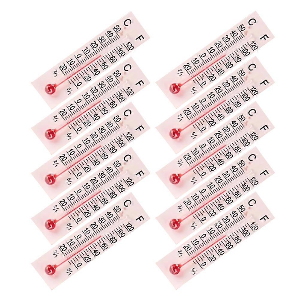 White Analog Thermometer for Dollhouse 10Pcs Thermometer Models Miniature
