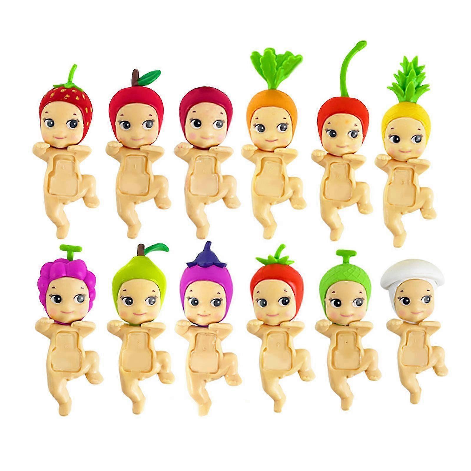Sonny Angel Figurine Set for Table Decors Lovely Hippers Angel Baby Figure Statue House Ornament Cake Car Decors 12pcs 25-26