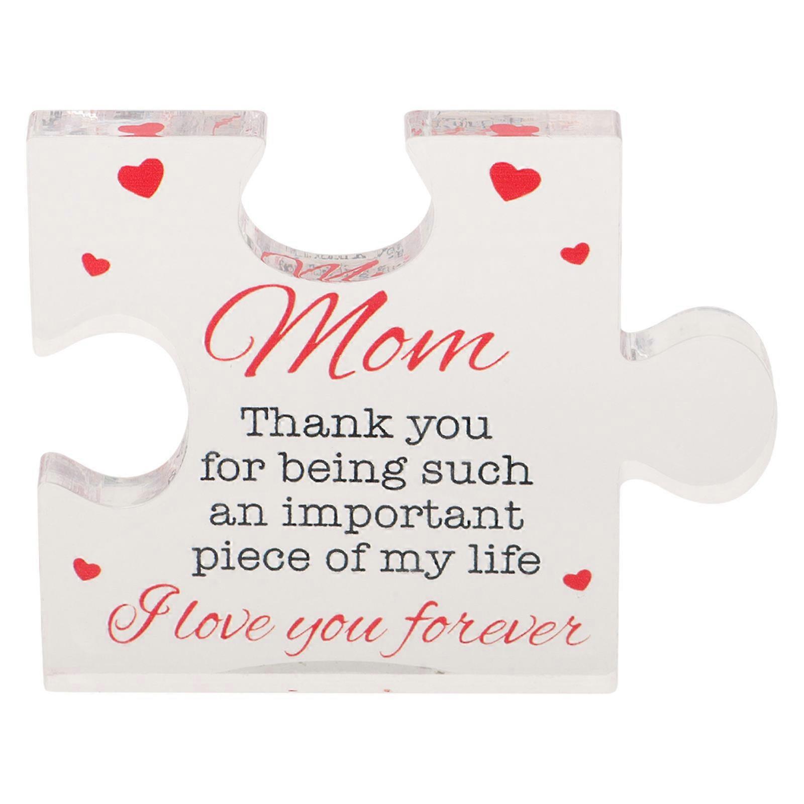 Appreciation Decor Acrylic Puzzle Desktop Ornament 4Pcs Gift