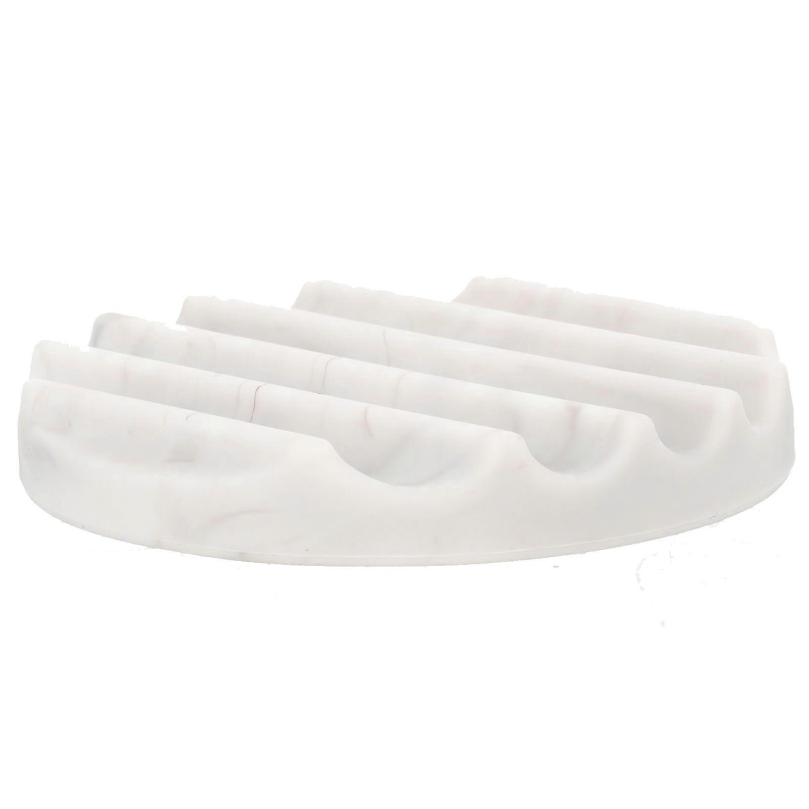 Silicone Soap Tray Bathroom Round Soap Draining Holder 2Pcs