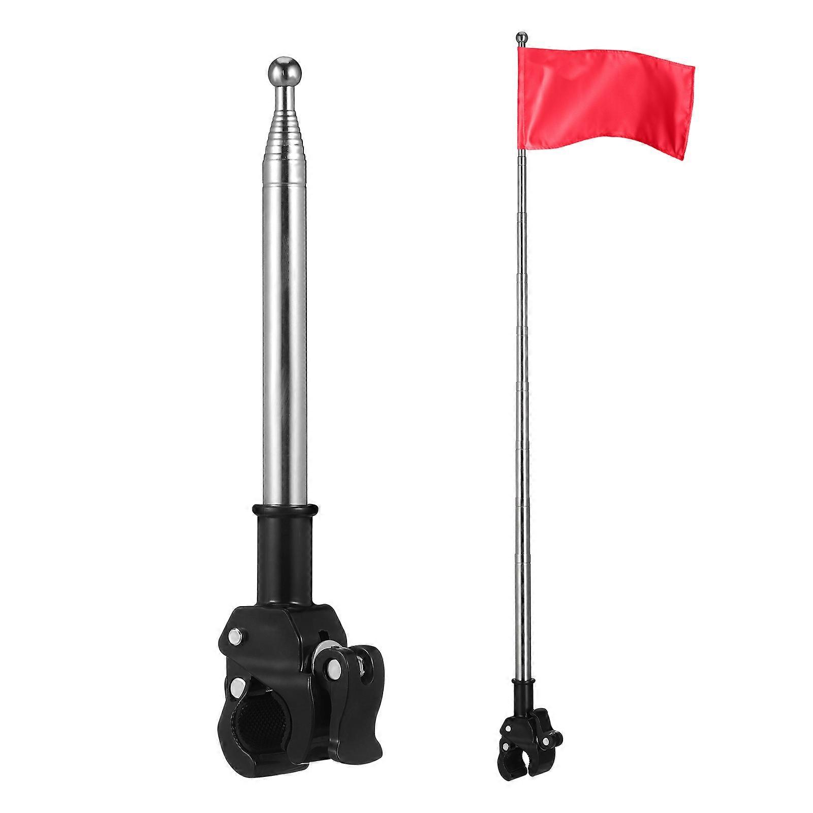 Retractable Flag Pole Small Flagpole for Motorcycle Handlebar Mount 6Pcs