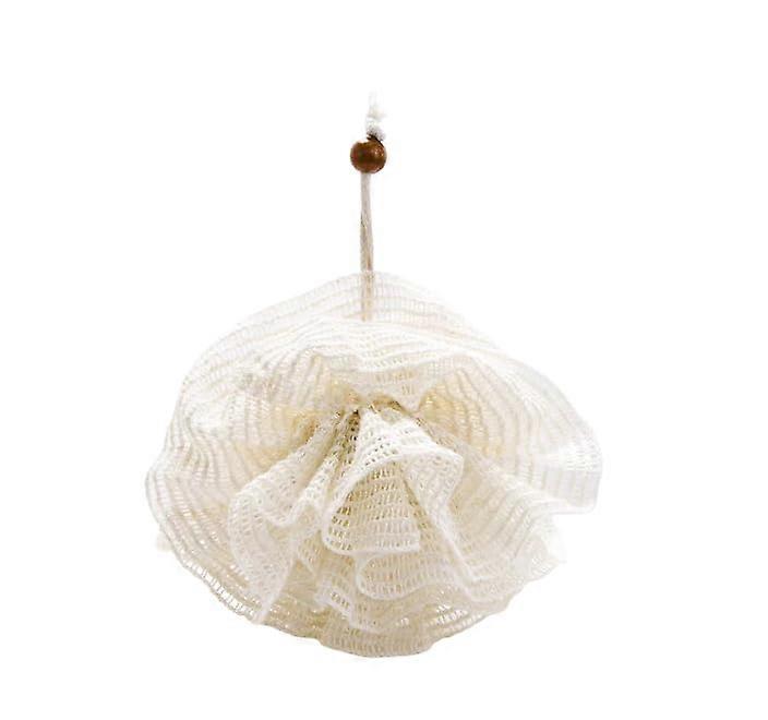 Large Mesh Shower Pouf Bath Sponge with Oversized Coverage QuickDrying Soft White Loofah