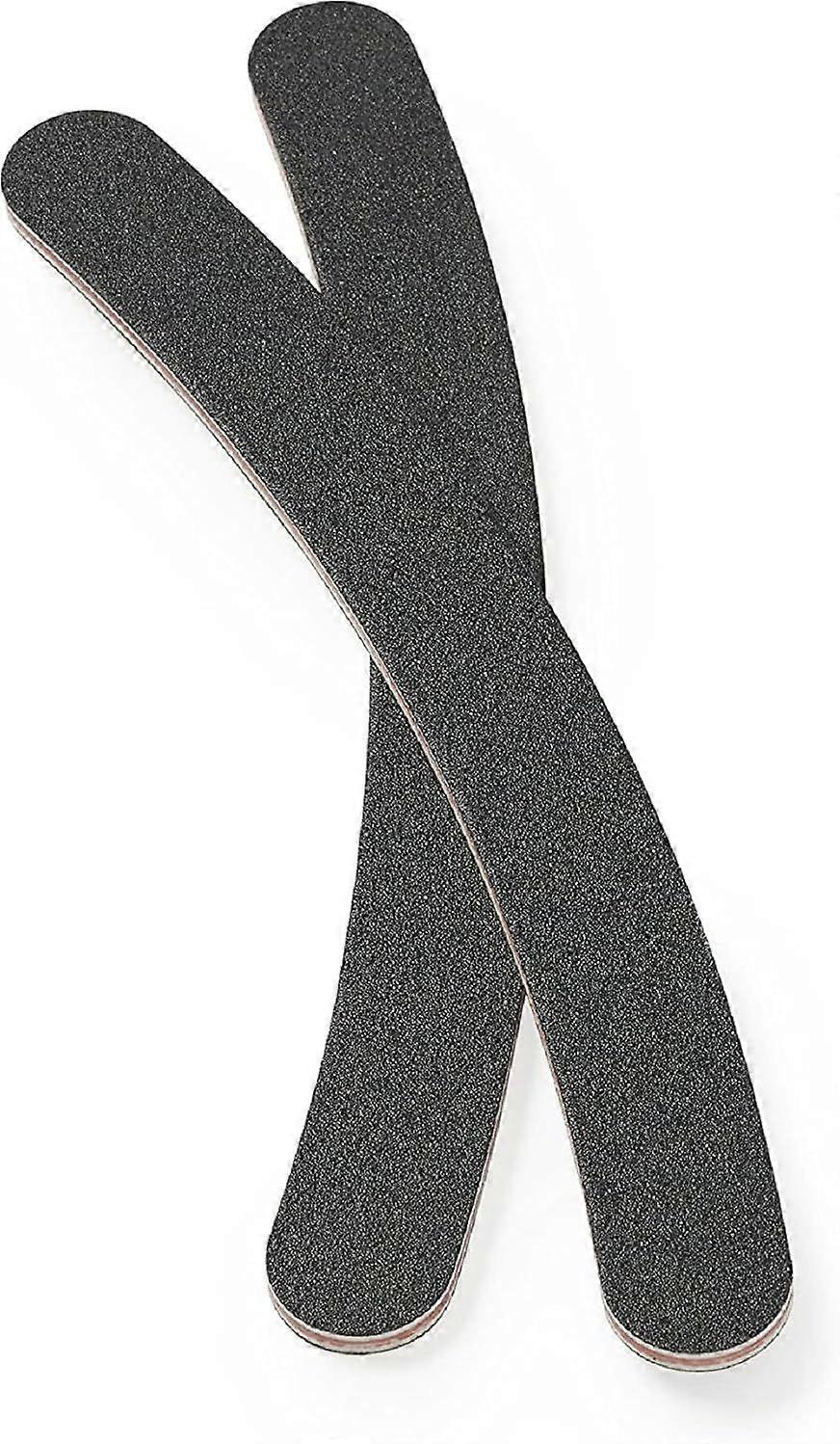 2-pack curved nail files, boomerang shape, double-sided medium roughness