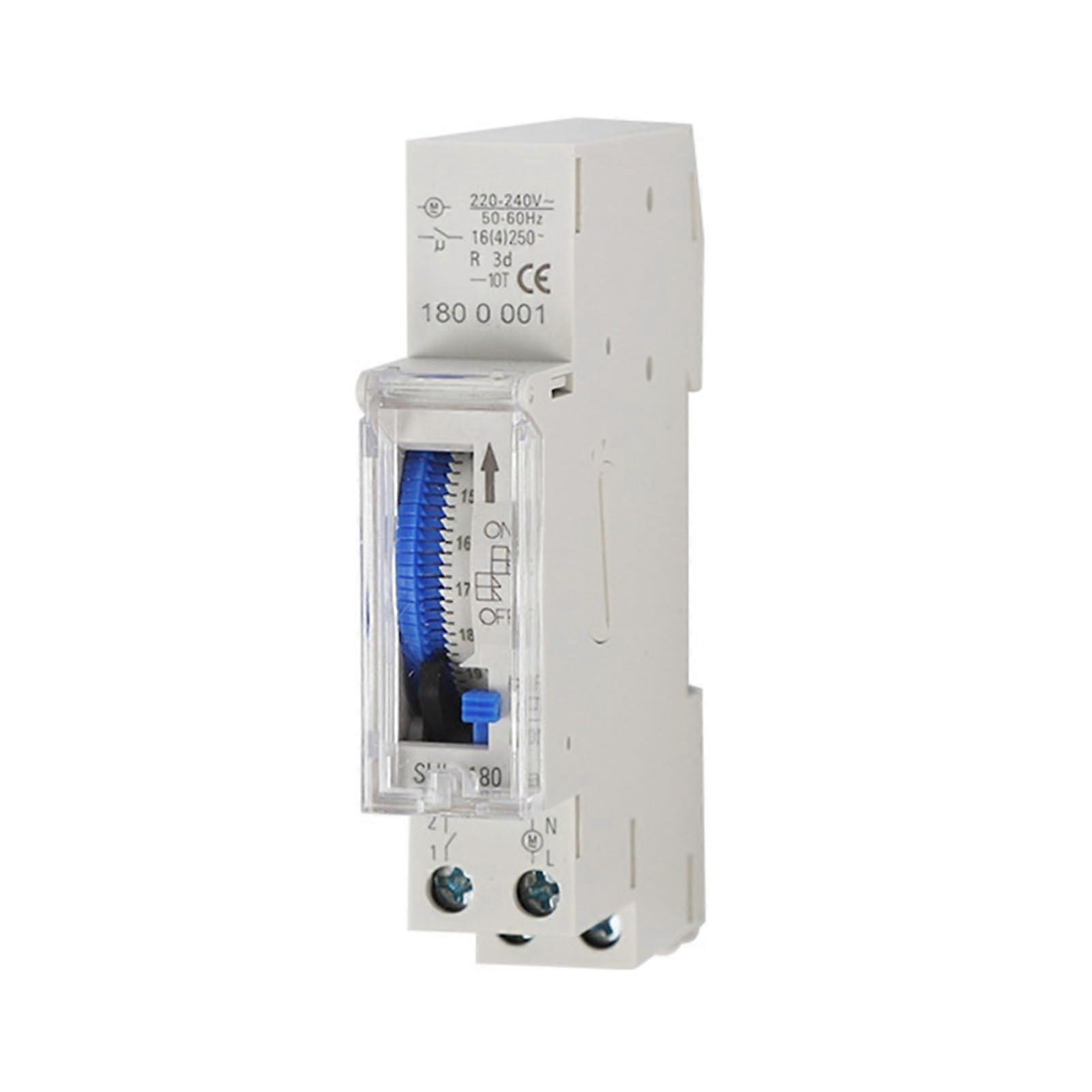 Din Rail Timer Switch 24 Hour 220V 16A Programmable Relay for Energy Saving and Automatic On/Off