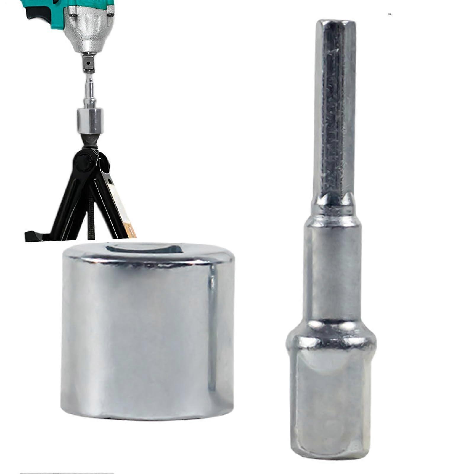 Trailer Jack Drill Adapter with Dual Function Design, Heavy Duty Scissor Jack Socket for Fast Lifting