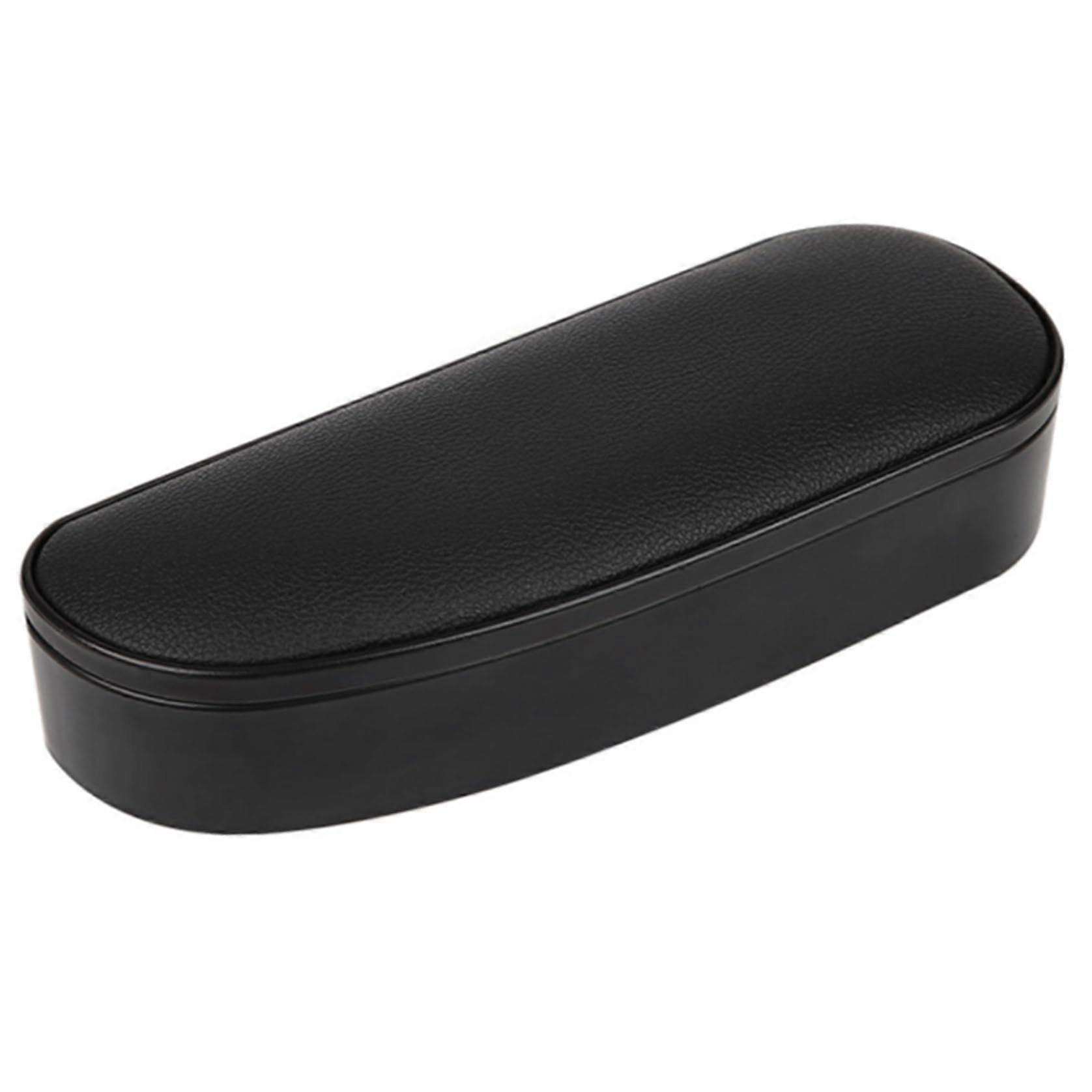 Adjustable Car Armrest Cushion with Storage Box for Driver Side Door Elbow Support Black