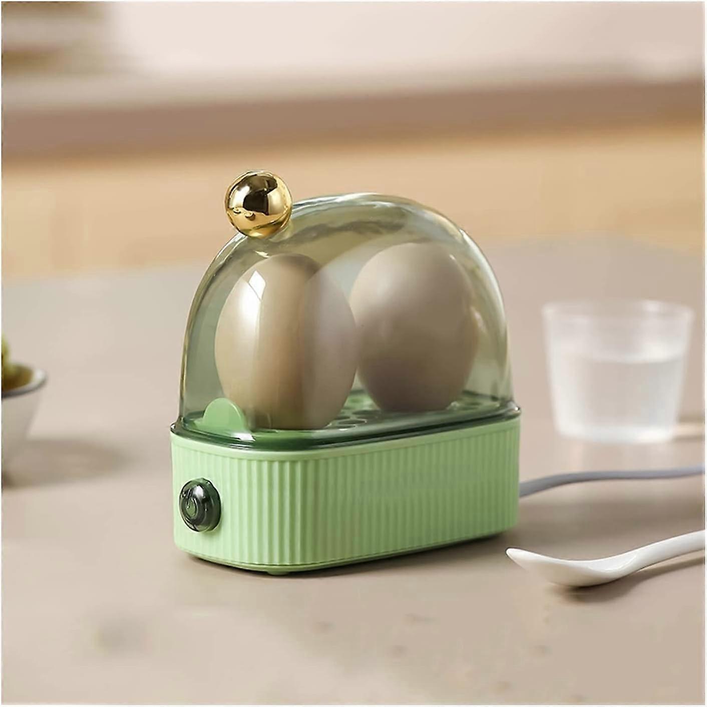 Egg Cooker Electric Egg Boiler for 2 Eggs Fast Cooking Compact Mini Steamer for Dorm Breakfast