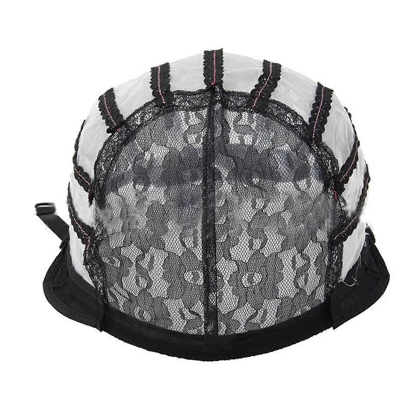 Wig Cap Breathable Mesh with Adjustable Elastic Band Stretchable Black Beige Brown for Styling