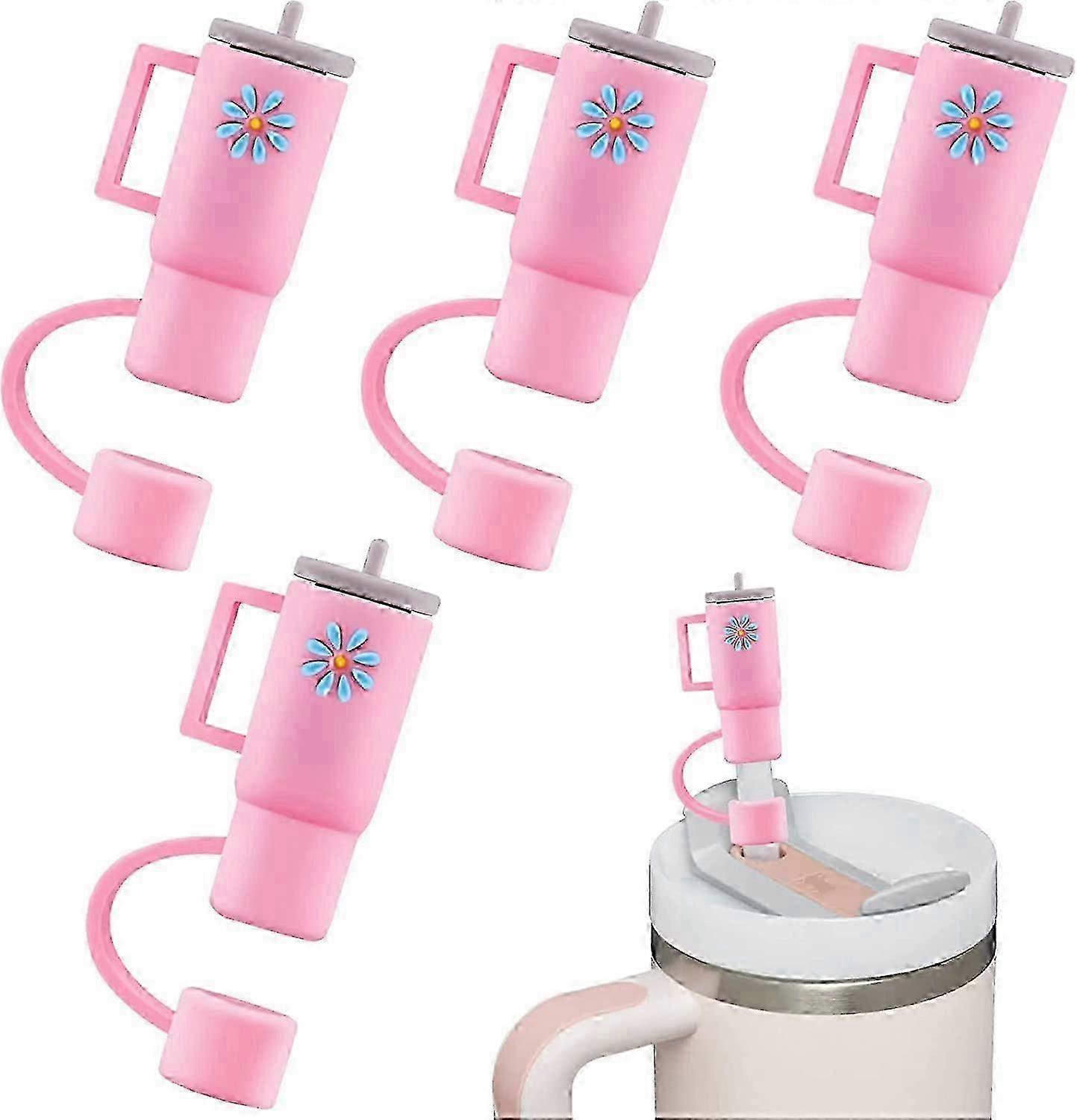 4szt Nasadka na słomkę pasująca do Stanley Cup, silikonowy korek do słomki kompatybilny z końcówką Stanley 30&40 Oz Tumbler Mini Straw