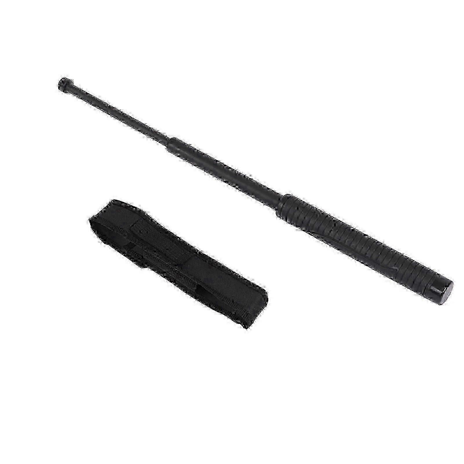Retractable 26in Black PVC Safety Rod with Rubber Handle