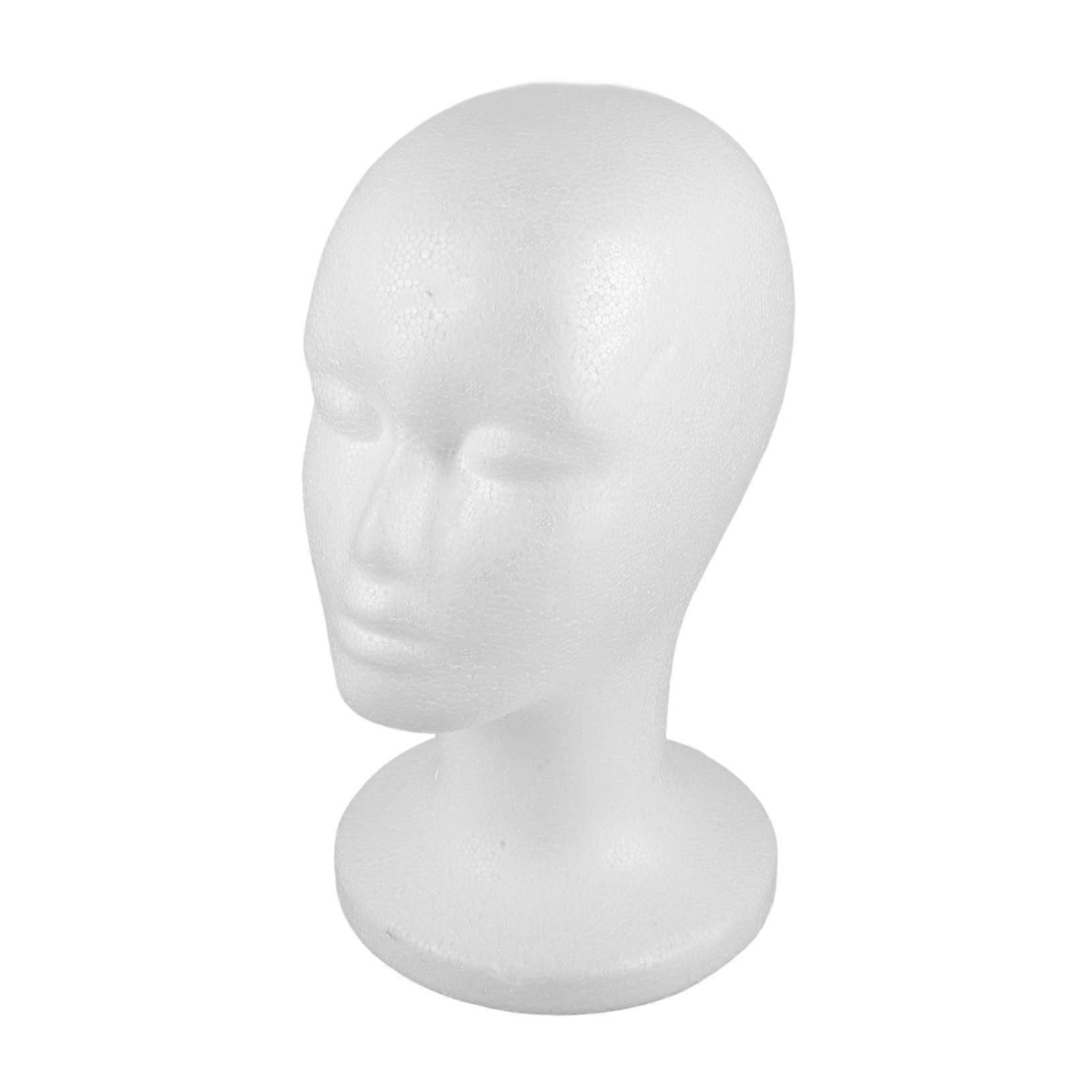 Mannequin Head Foam Wig Stand for Wigs Hats Masks Lightweight Flocking Display SpaceSaving