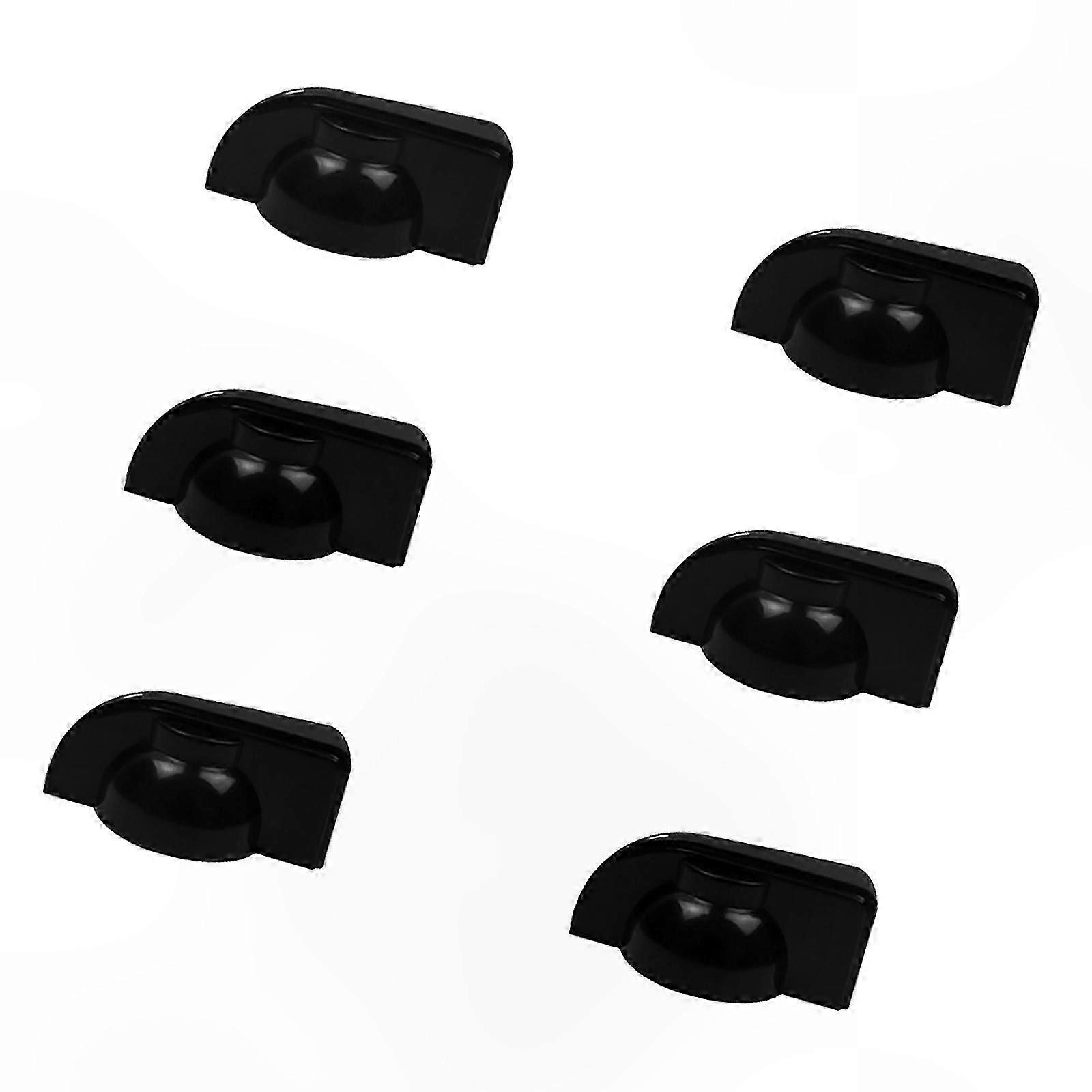 White Plastic Guitar Knobs - 6 Pack Replacement Volume and Tone Control for Effects Pedal Amplifiers