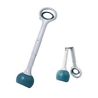 Long Handle Pet Poop Catcher, 70cm Folding Portable Solid Serrated Tooth Brushing Pick Up Litter Grabber Remover Pet Tools