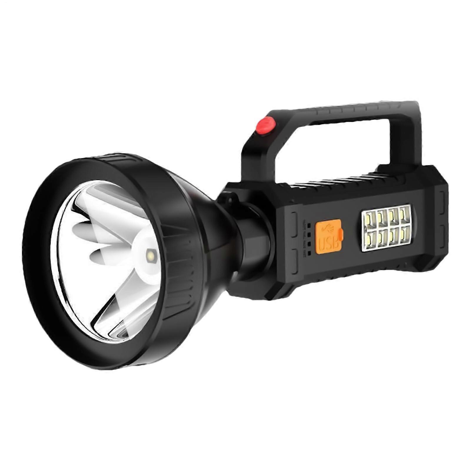 Solar Powered Flashlight with LongRange Waterproof LED, Dual Power Rechargeable Camping Torch