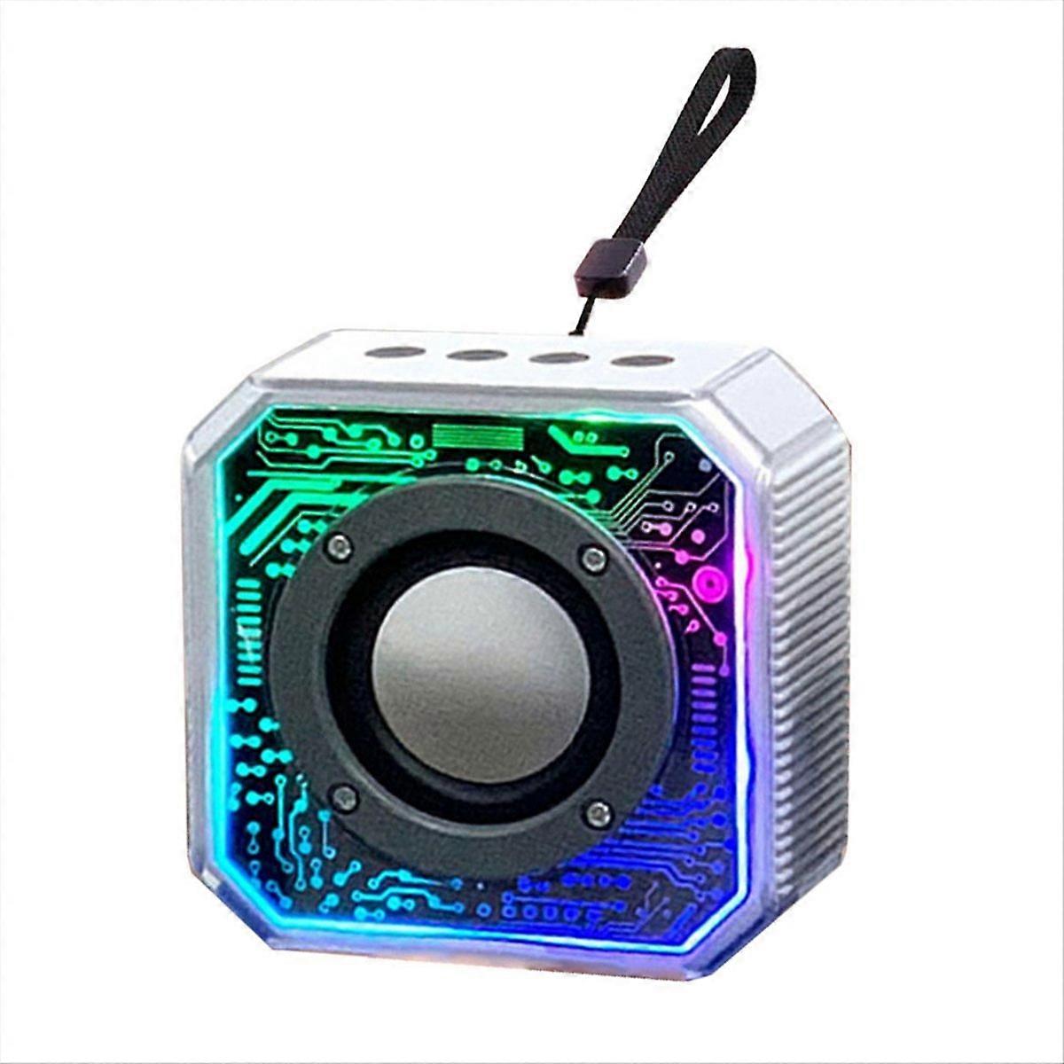 Transparent Mecha Bluetooth Speaker White