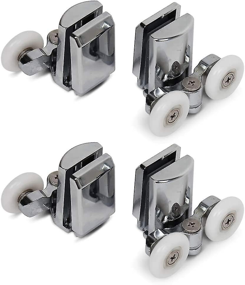 Bathroom Shower Room Rollers, 2 Upper Wheels, 2 Lower Wheels, Anti-rust And Durable