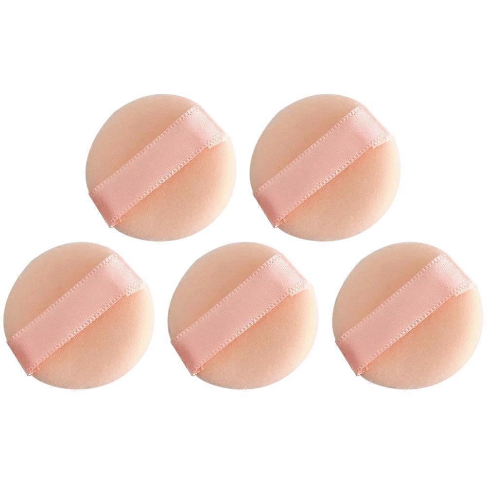 Mini Makeup Powder Puff for Makeup Application 15Pcs Beige Flocking