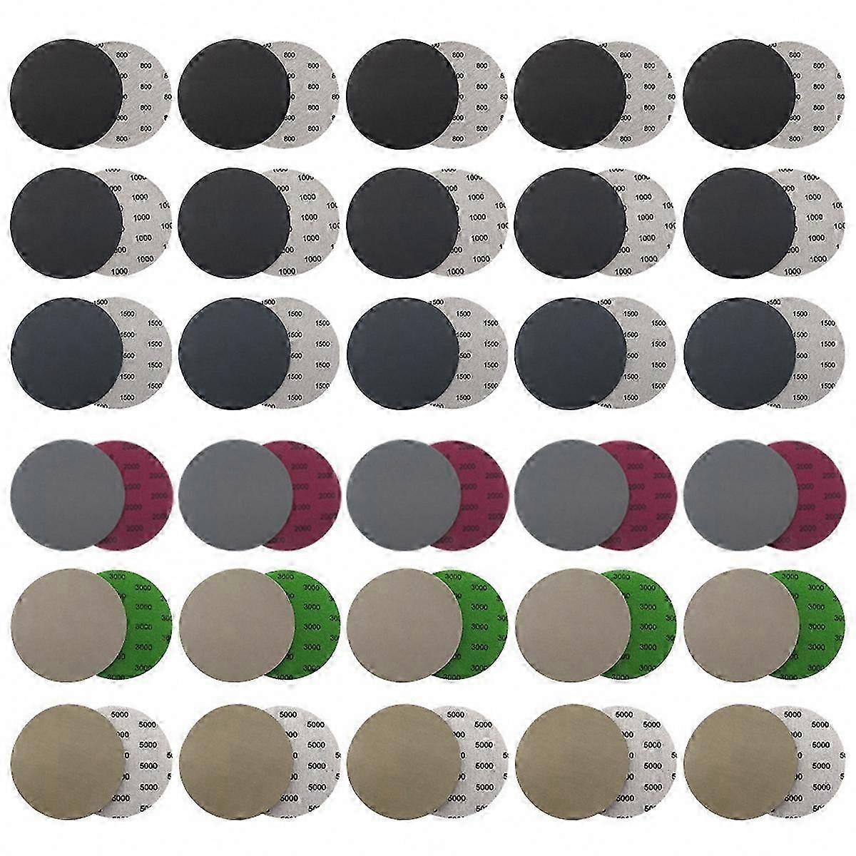 60-Pack 6" Hook and Loop Sanding Discs, Wet Dry Compatibility