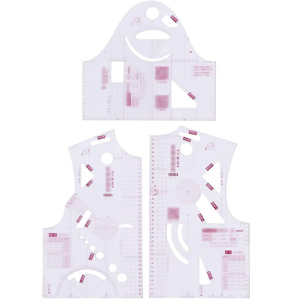 1:3 Cloth Design Ruler Transparent French Curve Ruler Measure Ruler Design Ruler Pattern Making for