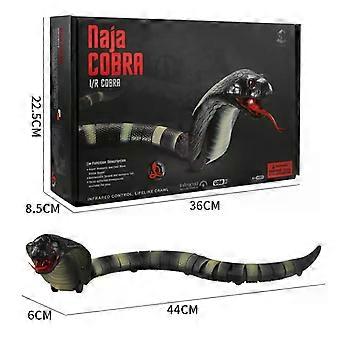 Serpiente eléctrica con control remoto infrarrojo, 44 ​​cm, recargable, juguete realista de serpiente, lengua retráctil, cola giratoria B