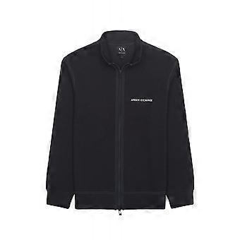 Men's Armani Exchange | Ax Xm002327 Af21870 Felpa Waffle Textured Full Zip Track Top - Dark Navy